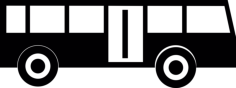 Bus Icon Silhouette Svg Vector, Free Vectors File